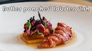 Butter poached lobster dish