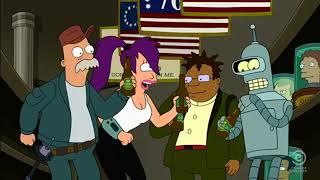 Futurama - The Presidents' heads want to party and have fun