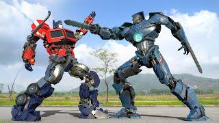 Transformers x Pacific Rim - Optimus Prime vs Gipsy Danger Fight Scene | Paramount Pictures [HD]