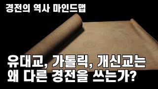 세 종교 "경전의 역사" 마인드맵 | 유대교, 가톨릭, 개신교 성경을 이해하는 20분