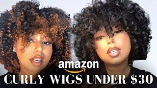 TRYING CURLY AMAZON WIGS FOR UNDER $30 | SO SOFT | MUST TRY