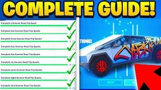 COMMENT DÉBLOQUER GRATUITEMENT LE CYBERTRUCK TESLA sur FORTNITE ! (Pack Road Trip free)