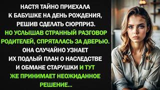 Настя тайно приехала к бабушке на день рождения, решив сделать сюрприз. Но услышав странный разговор