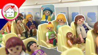 Playmobil filmpje Nederlands Familie Huizer in het vliegtuig - vlucht naar Londen