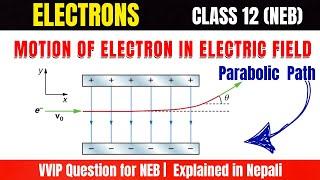 Motion of Electron Beam in Electrical Field in Nepali | Class 12 Physics | NEB |