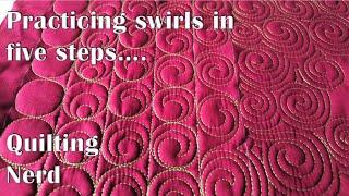 Learn how to quilt swirls in five steps – free motion quilting for beginners