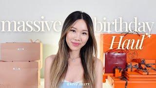 MASSIVE BIRTHDAY HAUL | luxury unboxing from miu miu, cartier, and hermes