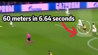 Haaland Incredible world record worthy sprint against PSG