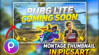 pubg lite montage thumbnail kaise banaye || how to make pubg lite montage thumbnail