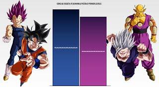 GOKU + VEGETA vs GOHAN + PICCOLO Power Levels 2022  (Over The Years)