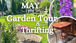 May Back Garden Tour & Decor Thrifting! | Blooming Botanical Garden! 