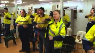 Working in an iron ore mine in Australia