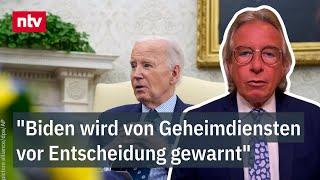 Keine Langstreckenwaffen-Freigabe: "Biden wird von Geheimdiensten vor Entscheidung gewarnt"  | ntv