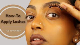 How To: Apply False Lashes | For Beginners 