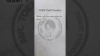 TOEIC Part2_307 #toeic #english