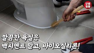 [강쌤철물] 화장실 변기 백시멘트가 깨졌어요. 깔끔하게 고쳐주세요!