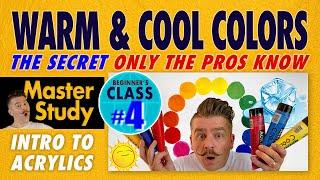 WARM and COOL colors EXPLAINED! – Master Study – Easy Intro to Acrylic Painting Class #4