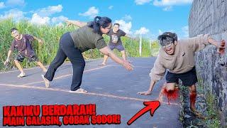 PERTAMAKALI KAKIKU TERLUKA SAAT MAIN GALASIN!!! (GOBAK SODOR) SEMUA TEAM PANIK!!!