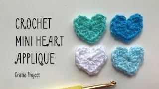 Crochet Mini Heart Applique