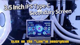 3.5 Inch IPS TYPE-C Secondary Screen Computer Monitor For Computer CPU GPU RAM HDD Monitor