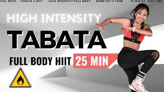 25 MIN FULL BODY TABATA HIIT Workout │ HIGH INTENSITY     