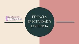 Eficacia, efectividad, eficiencia || Gamificación enfermera