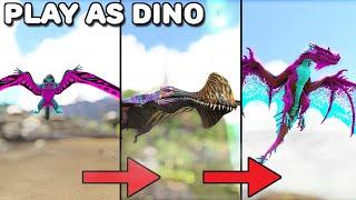 SINOMACROPS EVOLVES INTO A WYVERN | PLAY AS DINO | ARK SURVIVAL EVOLVED