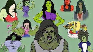 All Shehulk transformation compilation||Art by Arun she hulk compilations