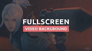 Full Screen Video Background Using Only HTML & CSS