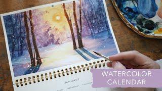 Paint A Watercolor Calendar | Watercolor Painting by Sarah Cray of Let's Make Art