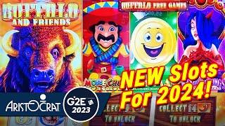 Buffalo and Friends!? NEW Aristocrat Slot Machines for 2024 at the Global Gaming Expo (G2E) 2023!