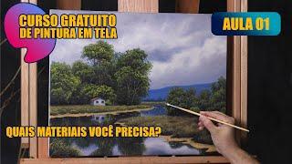 Curso Gratuito de Pintura em Tela - Aula 01