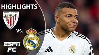 KYLIAN MBAPPE MISSES PENALTY️  Real Madrid vs. Athletic Club | LALIGA Highlights | ESPN FC