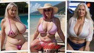  Mature Fashion Plus Size Bikini Haul  Mature Attractive Women Over 60  