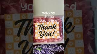 Making Cute Patterned Thank you Card for Small Business #Shorts #Thankyoucard #insertCard