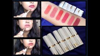 *New* My Glamm LIT Creamy Matte Lipstick Review and Swatches| Myglamm Matte Slimstick| Myglamm| #LIT