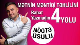 MƏTNİN MƏNTİQİ TƏHLİLİNİ RAHAT YAZMAĞIN 4 ÜSULU (Nöqtələmə Metodu)