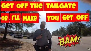 🟠Get off the tailgate or I'll make you get off! F**k Off 1st amendment audit fail