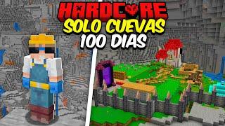 SOBREVIVÍ 100 Días en SOLO CUEVAS en MINECRAFT HARDCORE