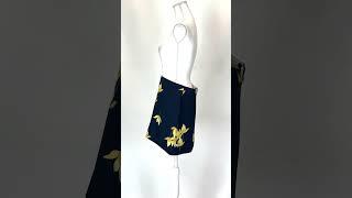 Marni, NavyYellow Tulip Print A Line Mini Skirt, Size 40, $$119.00