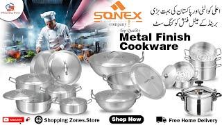 Sonex Round Karahi Set Top Quality Metal Finish Cookware #shoppingzone #metalfinishcookware #Sonex