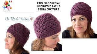 “Special” hat - easy crochet - worked in the round without seams - complete tutorial