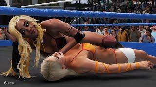 WWE 2k19: Alicia Fox VS Maryse, barefoot bikini submission Ryona