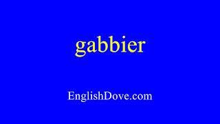 How to pronounce gabbier in American English