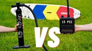 Which SUP Pump is FASTER? Manual Vs Electric (Outdoor Master Cachalot 2s review)