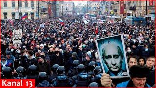 Russians rebel against Putin; he betrayed Russia and "handed over" Ukraine to the US