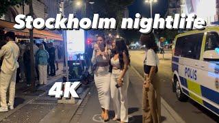 Stockholm  Nightlife 4K | Sweden | Walking in Östermalm | Stureplan