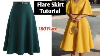 FLARE SKIRT / 180° flare skirt / half circle Skirt