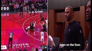 Houston Rockets Coach Udoka breaks down the final moments of Rockets Quarter finals win vs Warriors