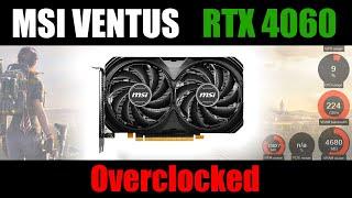 MSI RTX 4060 VENTUS 2X BLACK OC | Overclocked (Manually)